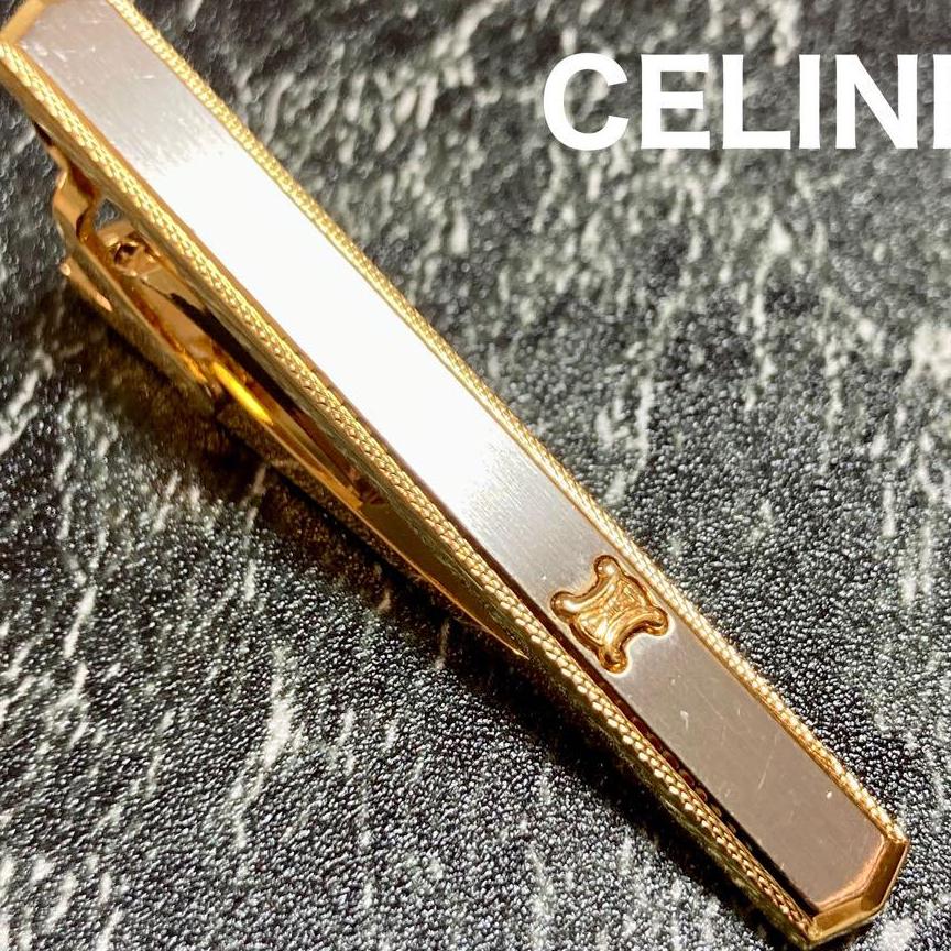 CELINE セリーヌ　ネクタイピン　マカダム　トリオンフ　シルバー