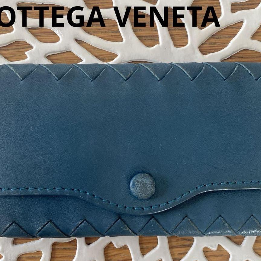 BOTTEGA VENETA ボッテガ イントレチャート キーケース 青 ブルー