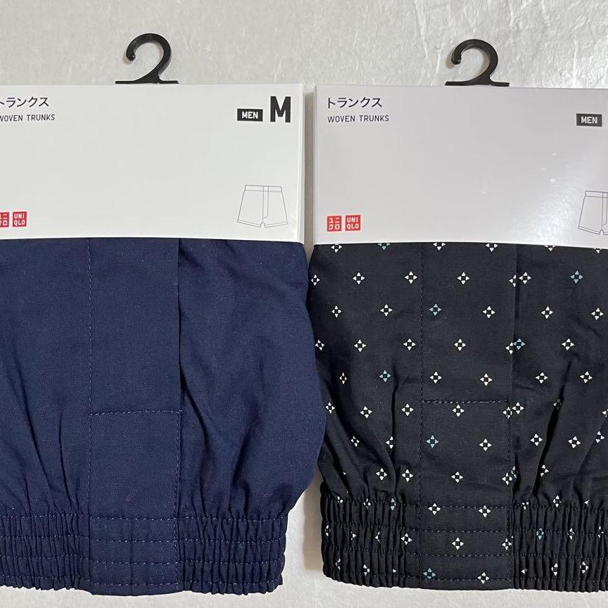 UNIQLO トランクス　メンズ　M 2枚　インナー　Navy Black